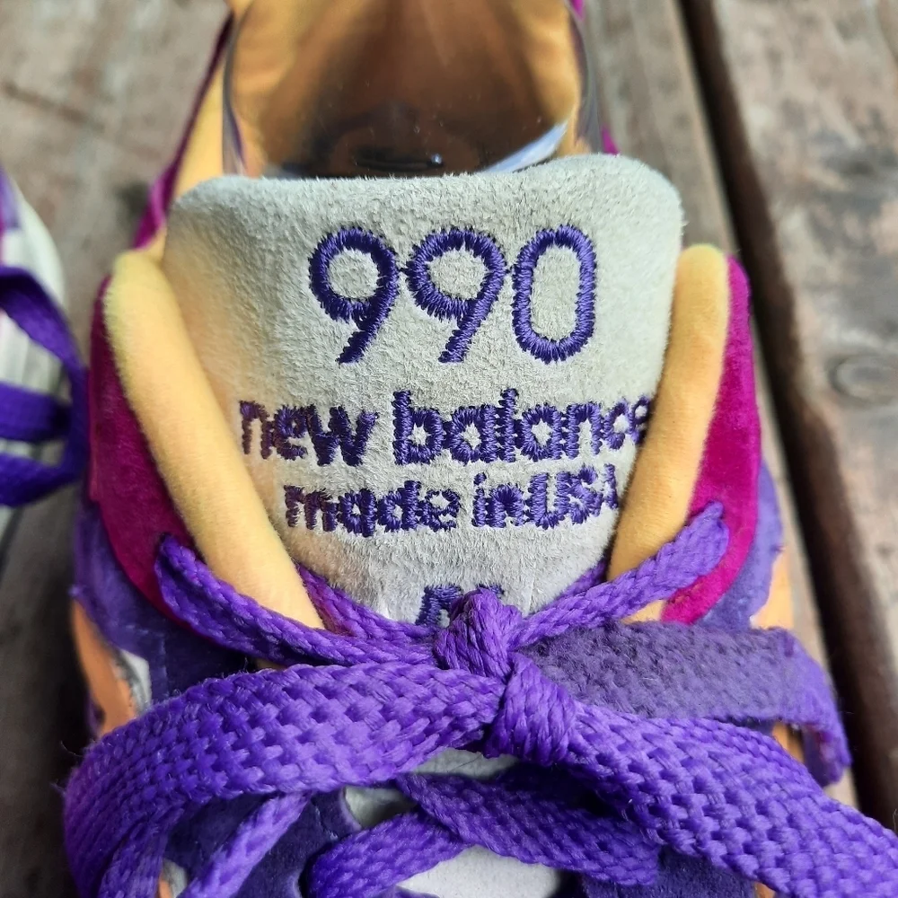 New Balance Teddy Santis X 990v2 Colorblock Suede Retro Sneaker Shoes Size 11